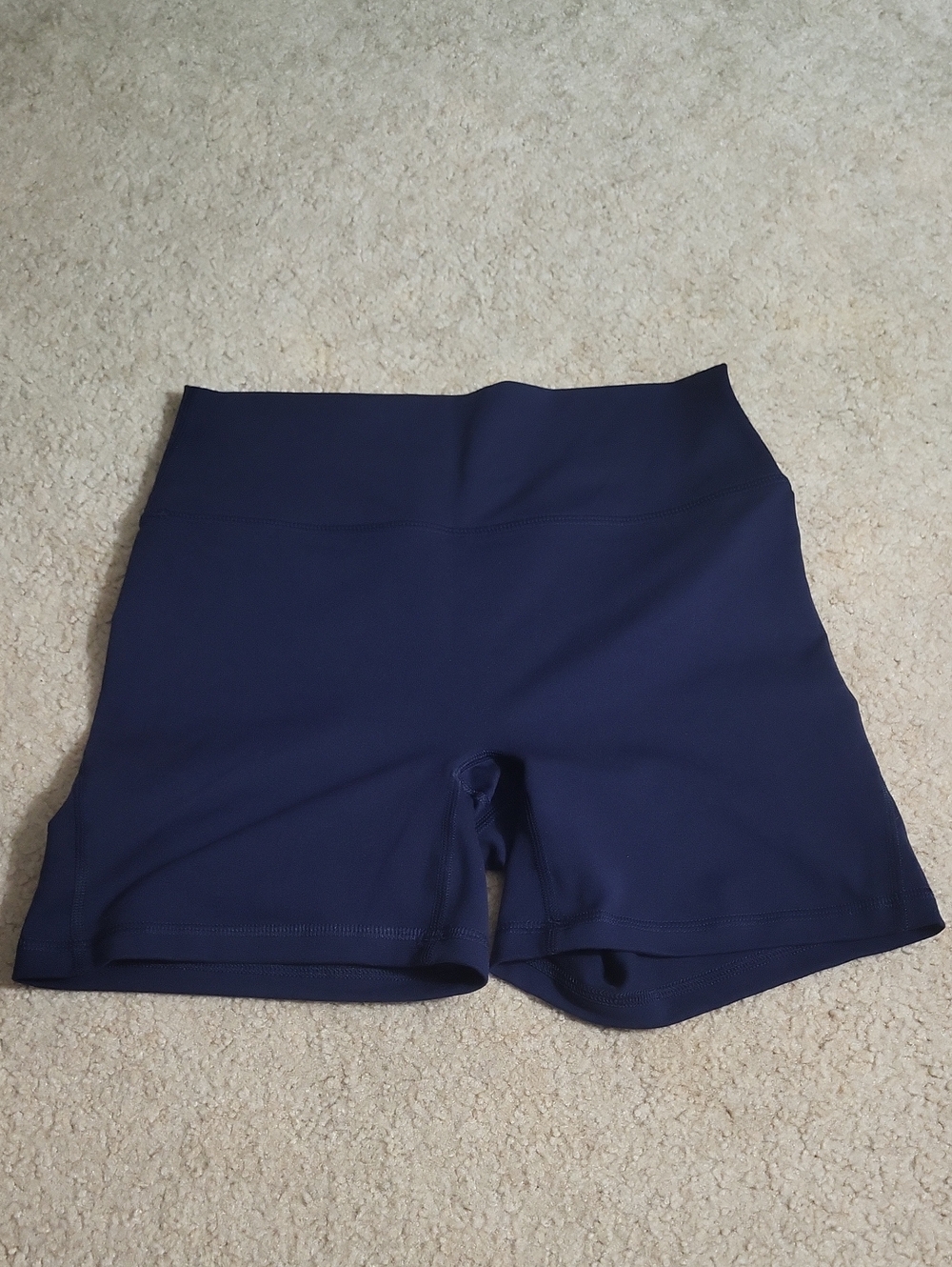 Fleo Navy High-Waist Shorts